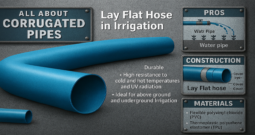 درباره لوله تاشو یا لی‌ فت در آبیاری